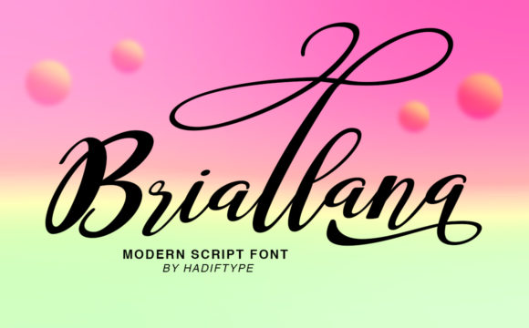 Briallana Script Font for Elegant Branding