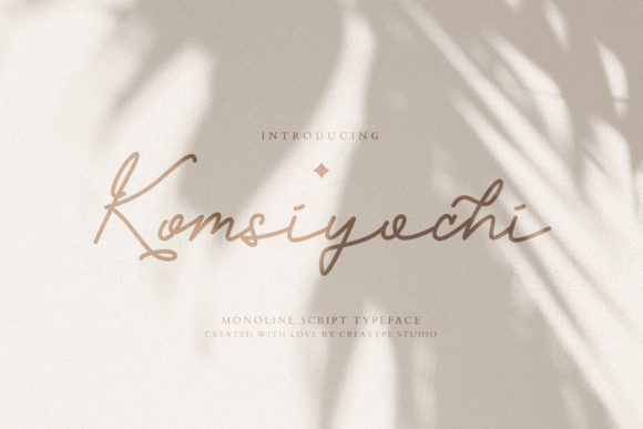Komsiyochi Script: A Stylish Typeface for Crafters