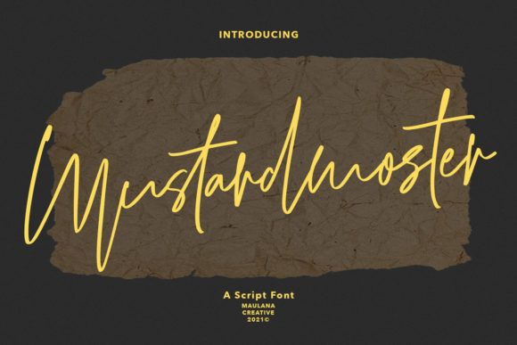 Mustardmoster Script Font for Branding