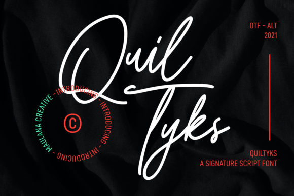 Quiltyks Script: A Handwritten Font for Makers