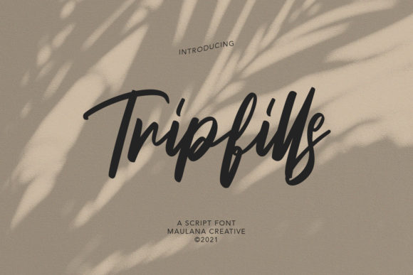 Tripfills Script: A Stylish Typeface for Editorial Design